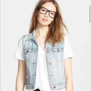 Madewell Denim Jean Light Wash Vest Size XS